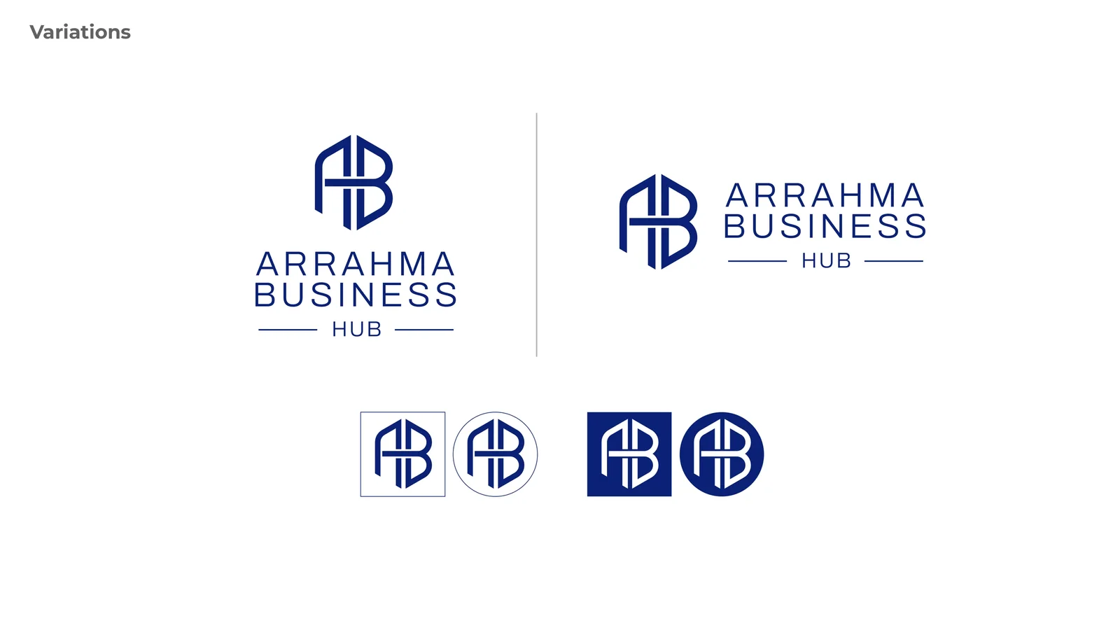 Ar-Rahma Business Hub logo system and identity variations.