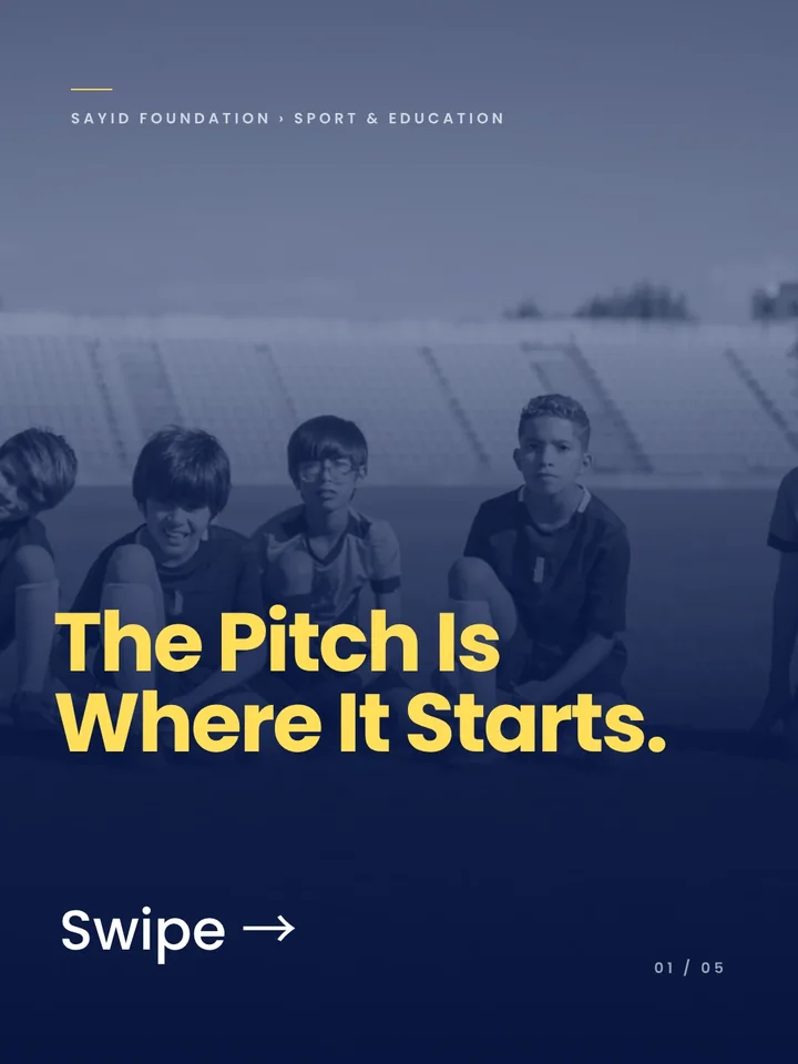 Sayid Foundation Sport & Education campaign — opening slide.