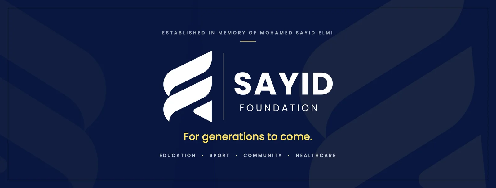 Sayid Foundation campaign banner and identity lockup.