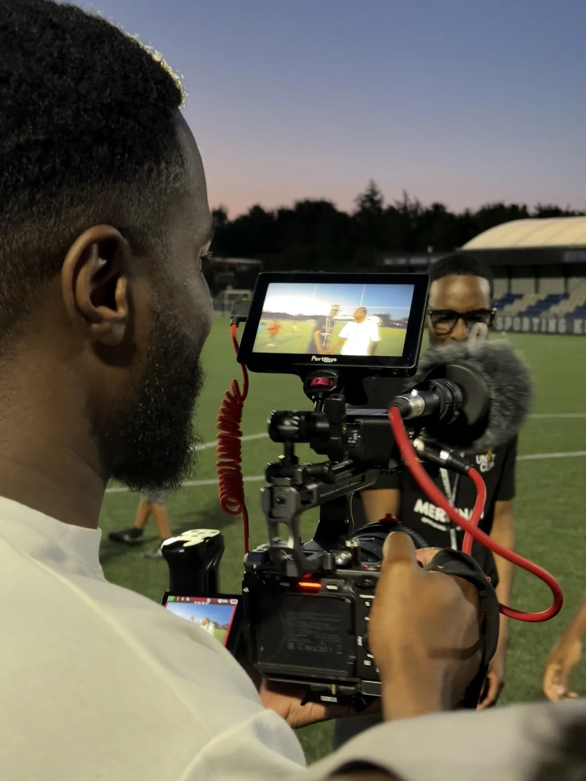 A ZeroPoint camera rig capturing an interview at Unity Cup.