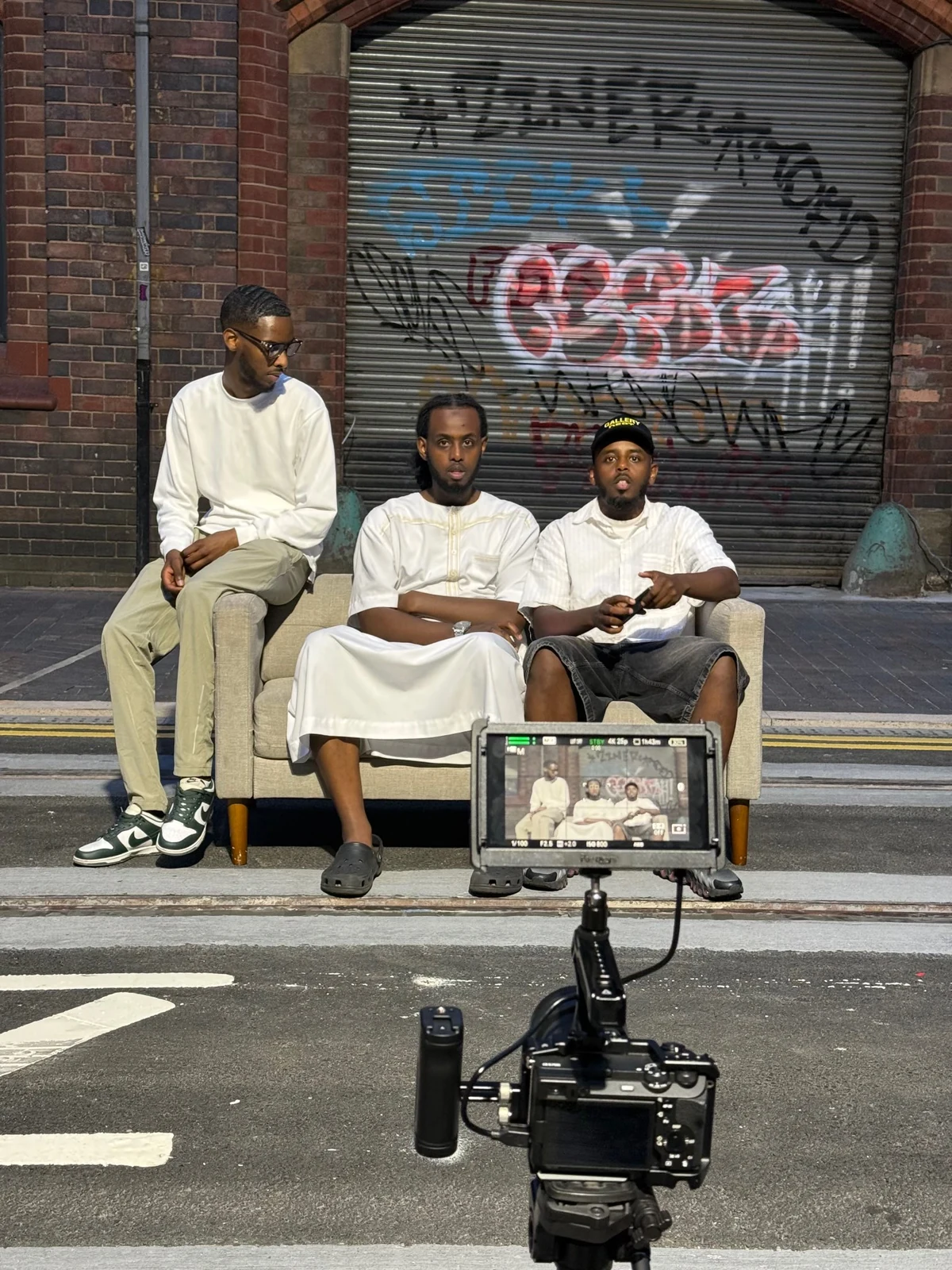 A ZeroPoint street production with camera monitor and crew in frame.